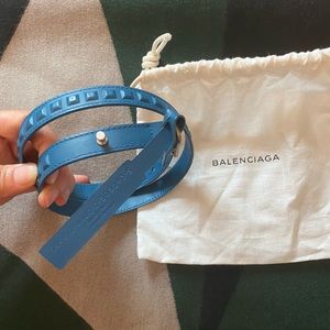 Balenciaga triple wrap leather bracelet